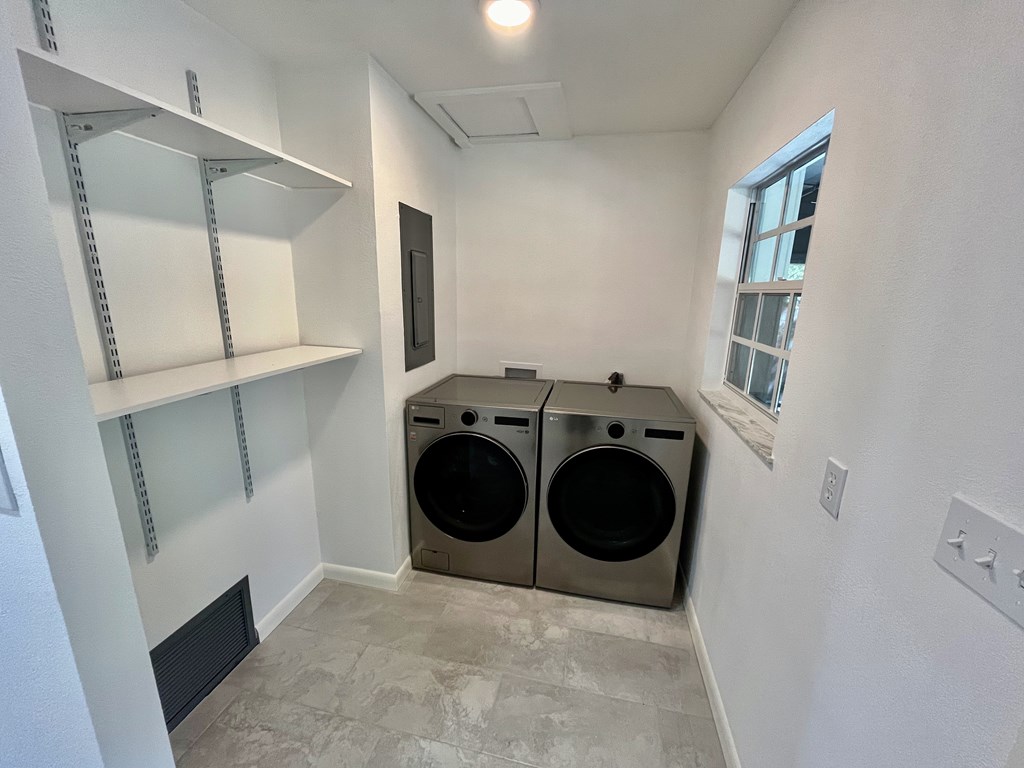 Laundry Room with Built-in Storage
