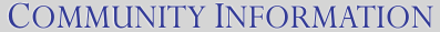 image of text stating Community Information