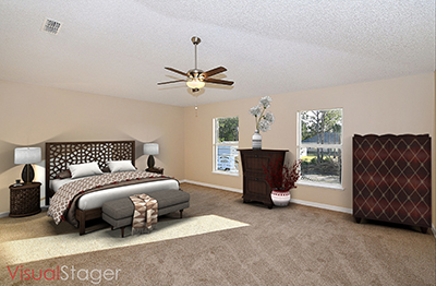 Staged Master Bedroom