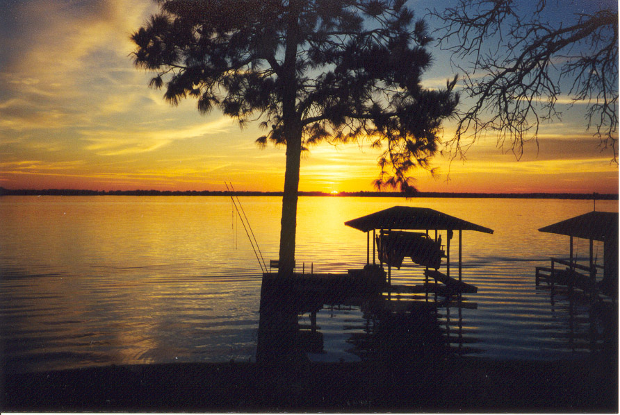 image of a sunset over a lake