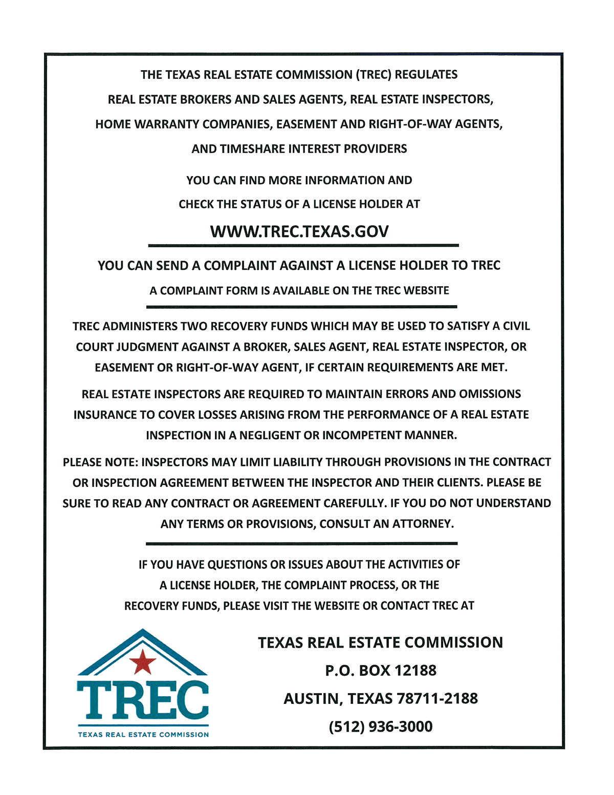 consumer protection notice