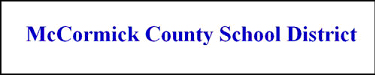 McCormick County Schools