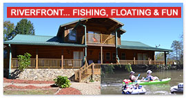 riverfront log cabins