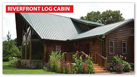 riverfront log cabins