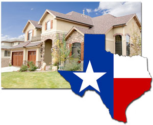 image of a house with the state of texas on it