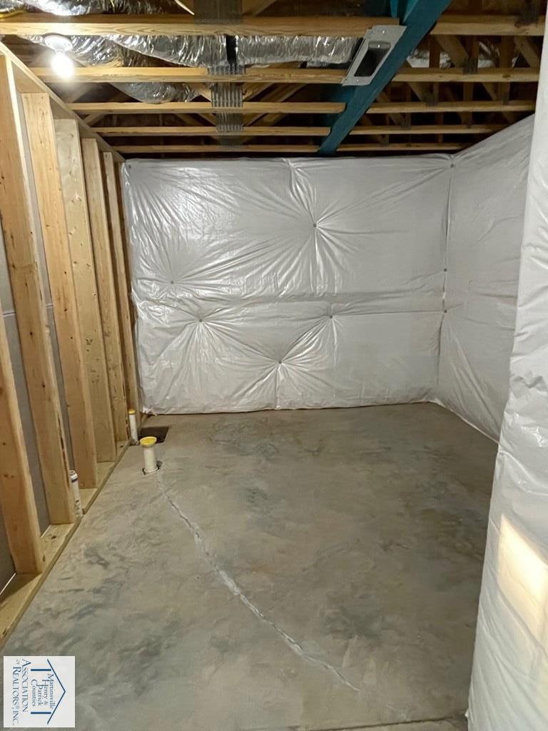 Roughed in plumbing for Bath in basement