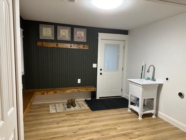huge laundry / mud room with pantry