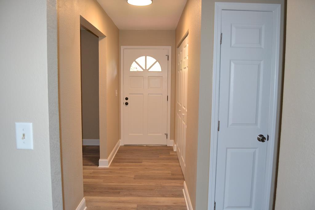 Front door and hallway