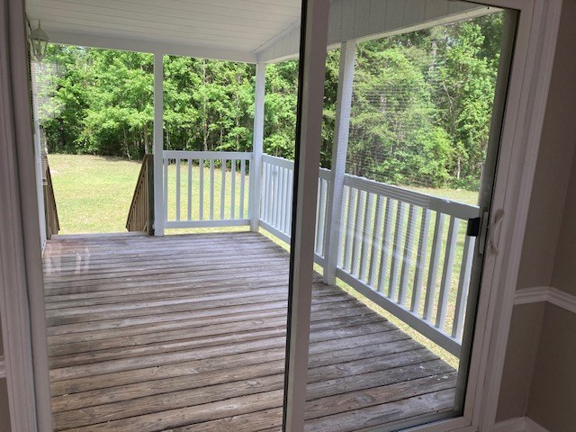 Covered Deck view from inside