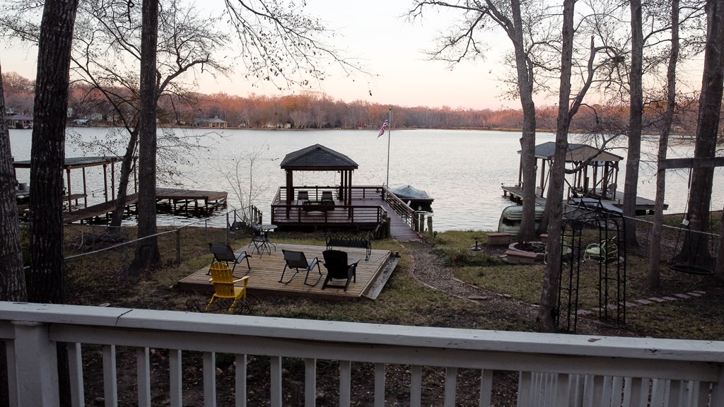 view from back porch toward the water.  
