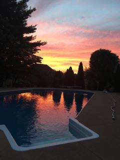 SUNSET OVER POOL - IN SEASON PICTURE