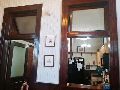 Left Original Bank Window - Right Replica