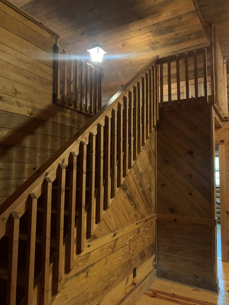 Stairs leading up to loft