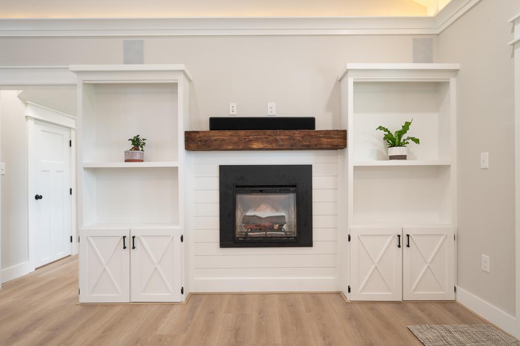 Custom Cabinets with Built In Electric Fireplace a
