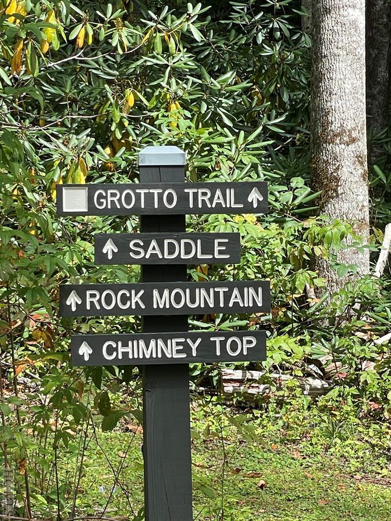 Trail Signs to Hiking Very Close to the Lot