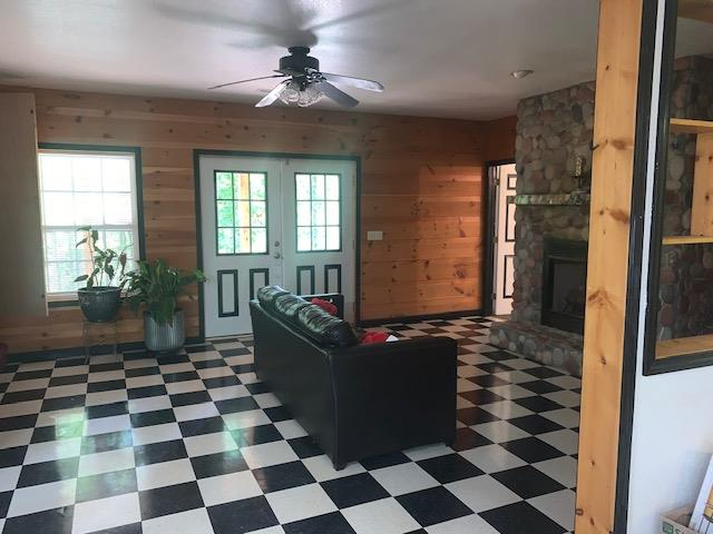 Family Room With Door Going Out to Porch