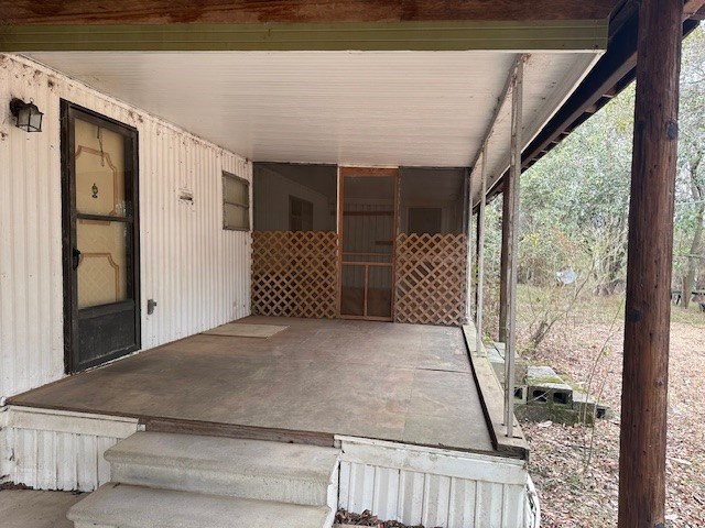 Open Back Porch from Carport