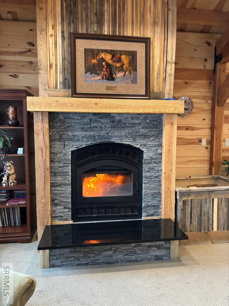 Completed Wood Fireplace
