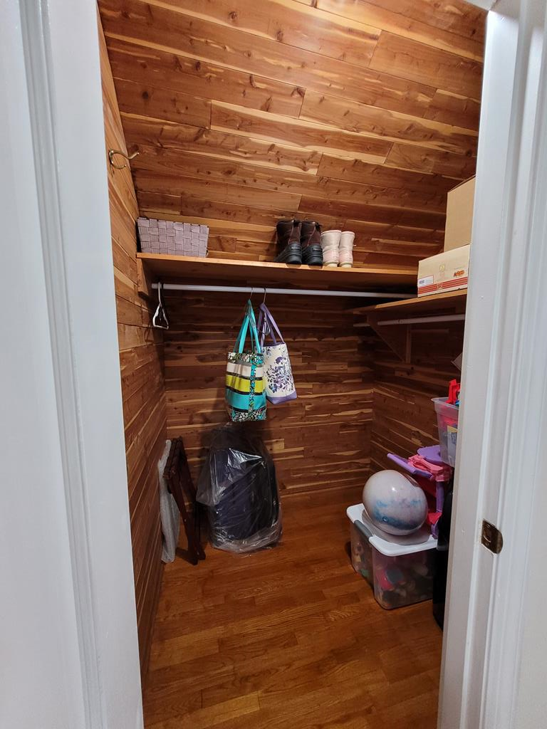 Cedar-lined Walk-in Closet